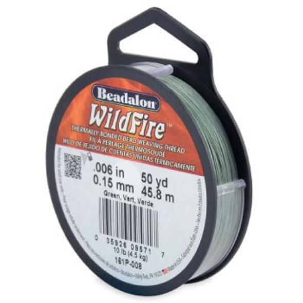 WildFire Beading Thread GREEN 0.006 diameter