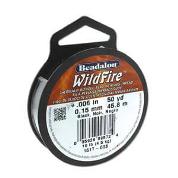 WildFire Beading Thread BLACK 0.006 diameter