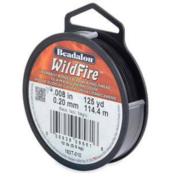 WildFire Beading Thread BLACK 0.008 diameter