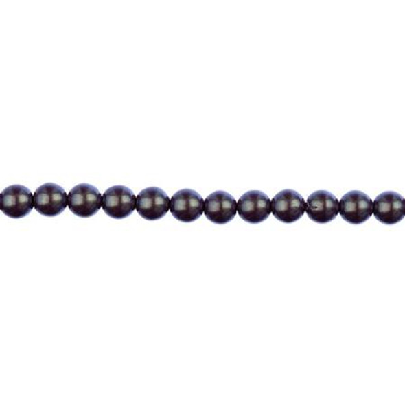 Czech Glass Pearls Round IRIDESCENT PURPLE