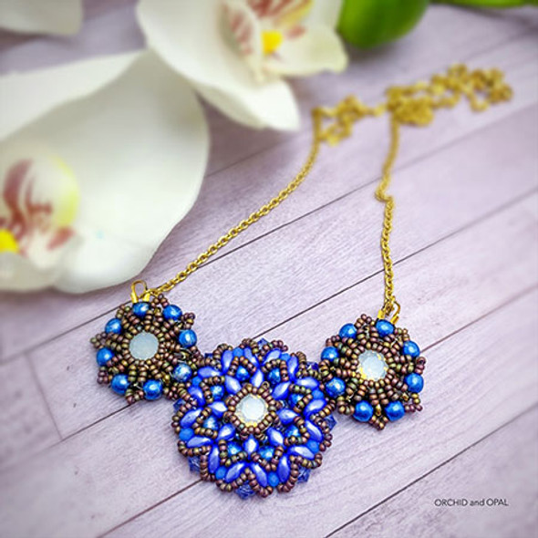 Emerging Spring inspired Blossoms Necklace by Orchid and Opal