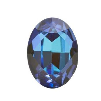 Krakovski Crystal Oval Stone 10x14mm MAJESTIC BLUE Delite Fireglow