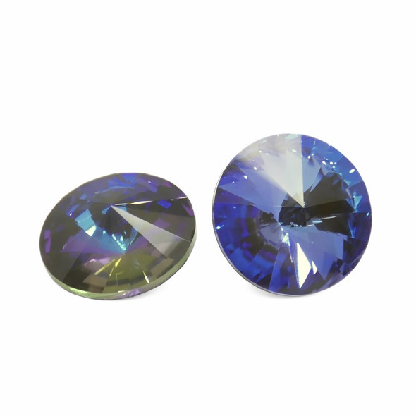 Krakovski Crystal Rivoli 12mm MAJESTIC BLUE Delite Fireglow