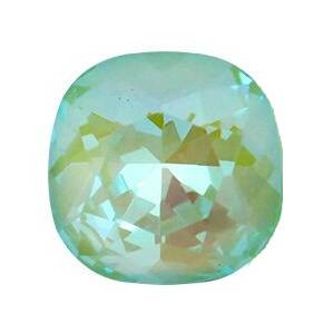 Krakovski Crystal Cushion Fancy Stone 12mm PERIDOT Delite Fireglow