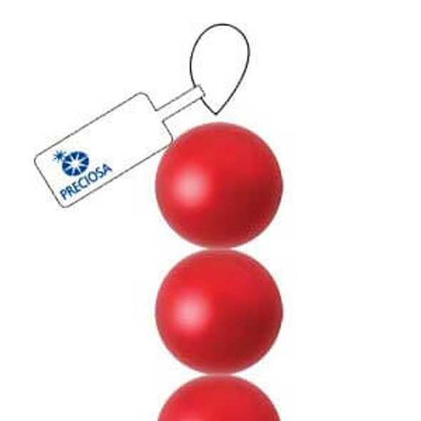 Preciosa Maxima 4mm Round RED Pearls