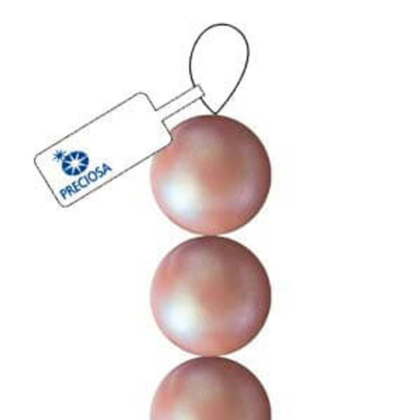 Preciosa Maxima 6mm Round PEARLESCENT PINK Pearls