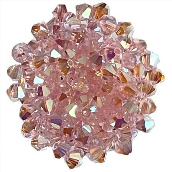 Preciosa Crystal 4mm Bicone Beads PINK SAPPHIRE AB2X