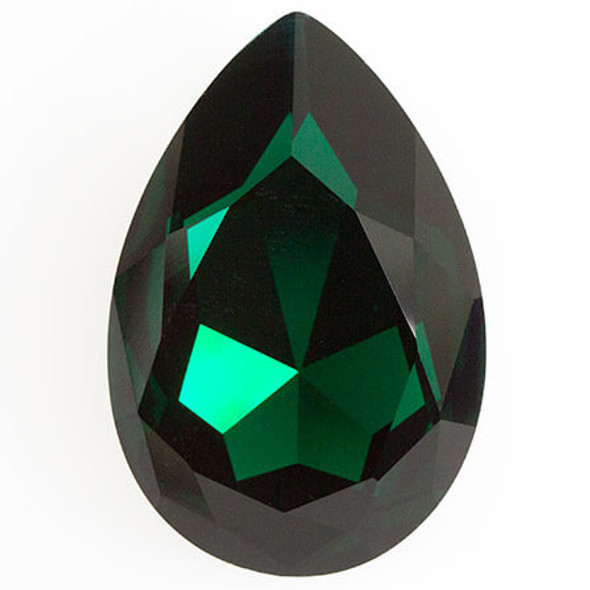 Krakovski Crystal Tear Drop 10x14mm EMERALD