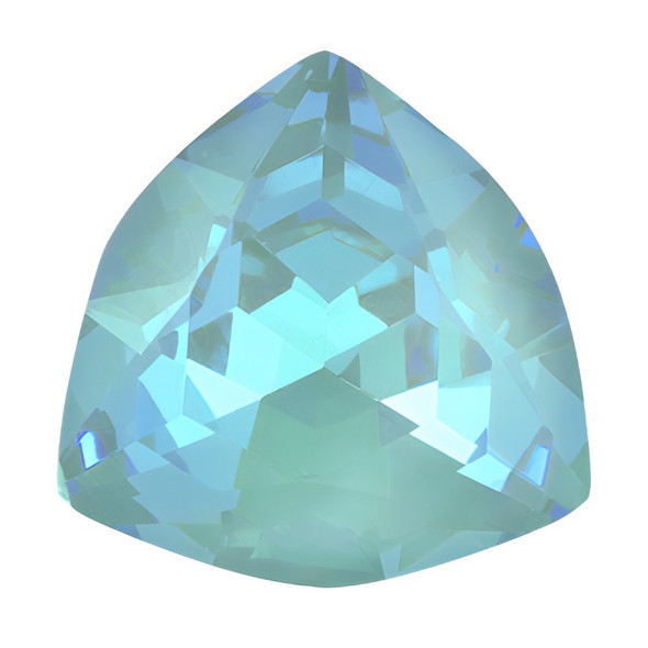 Krakovski Crystal Trillion Cut Stone 12mm AQUAMARINE Delite Fireglow