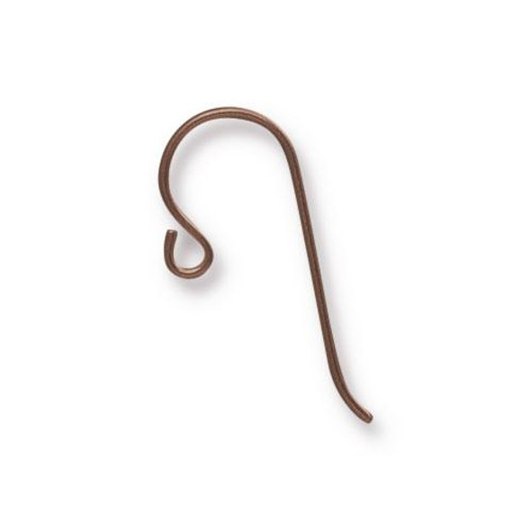 TierraCast EAR WIRE French Hook w/small loop Niobium Copper