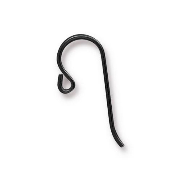 TierraCast EAR WIRE French Hook w/small loop Niobium Black