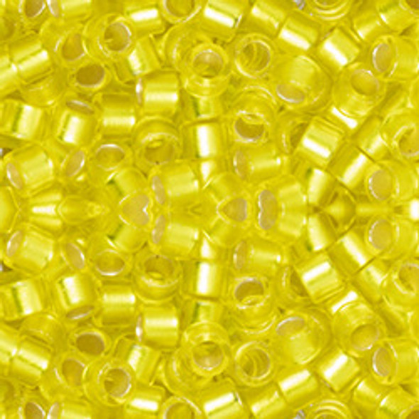 Toho AIKO 11/0 Seed Beads FROSTED SILVER-LINED LEMON