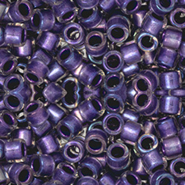 Toho AIKO 11/0 Seed Beads ROYAL PURPLE-LINED CRYSTAL LUSTER RAINBOW