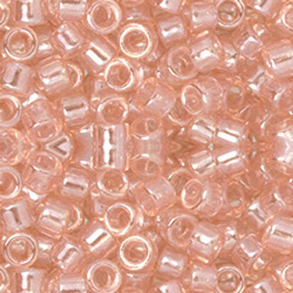 Toho AIKO 11/0 Seed Beads SOFT PINK-LINED CRYSTAL LUSTER