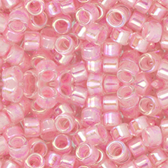 Toho AIKO 11/0 Seed Beads BUBBLE GUM-LINED CRYSTAL RAINBOW