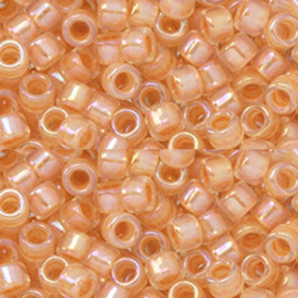 Toho AIKO 11/0 Seed Beads APRICOT-LINED CRYSTAL RAINBOW