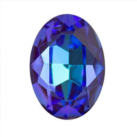 Krakovski Crystal Oval Stone 10x14mm BURGUNDY Delite Fireglow