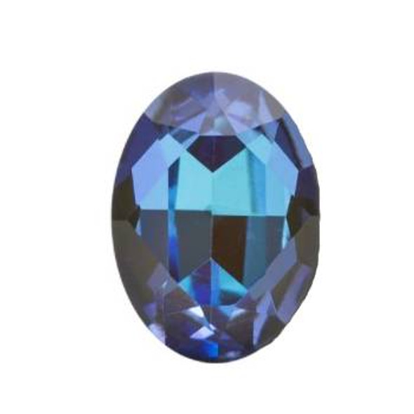 Krakovski Crystal Oval Stone 13x18mm MAJESTIC BLUE AB