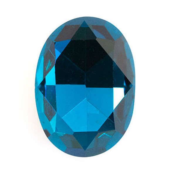 Krakovski Crystal Oval Stone 13x18mm BLUE ZIRCON