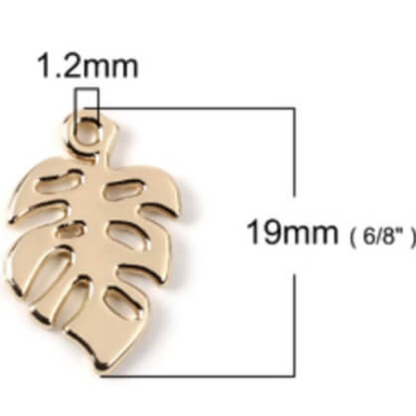 Charm-MONSTERA LEAF-Gold Plated