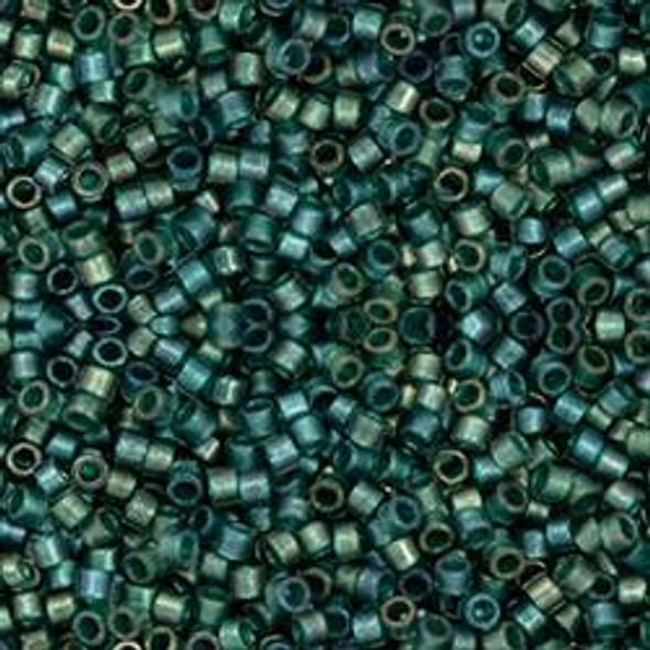 Toho Treasure 11/0 TEAL-LINED CRYSTAL Seed Beads