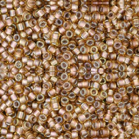Toho Treasure 11/0 GOLD-LINED TOPAZ LUSTER Seed Beads