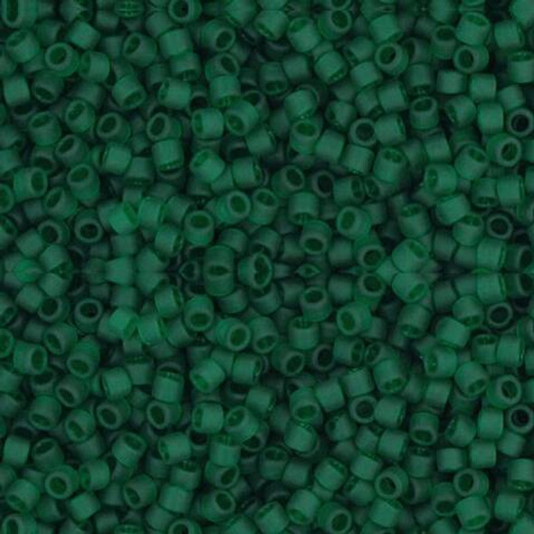 Toho Treasure 11/0 TRANSPARENT FROSTED GREEN EMERALD Seed Beads