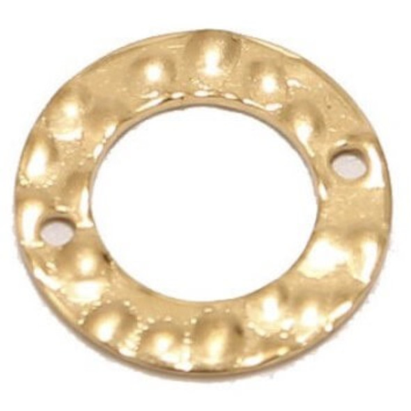 Frame Link CIRCLE 2-HOLE CONNECTOR 15mm Gold Plated