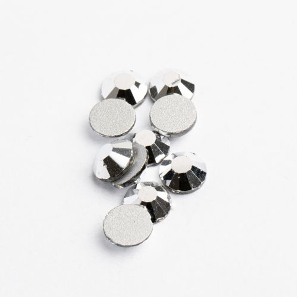 FLAT BACKS ss30 Metallic Silver by Crystal Lane
