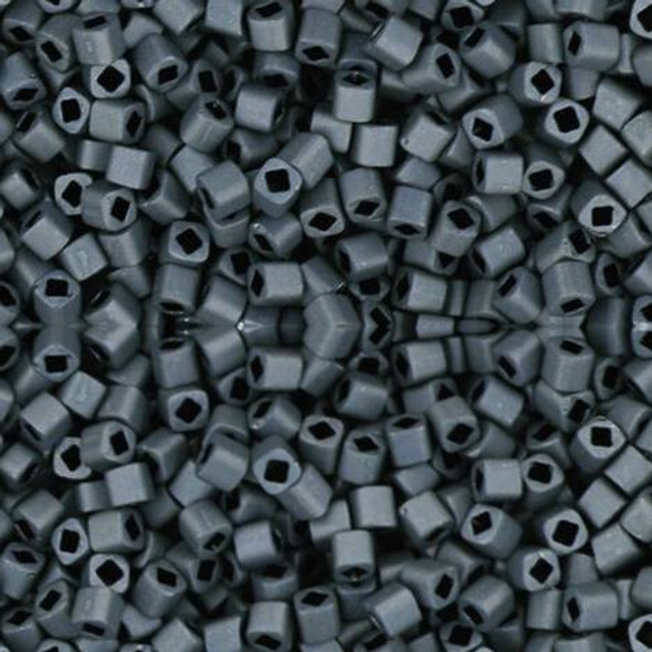 Toho CUBE Seed Beads 1.5mm MATTE OPAQUE GRAY