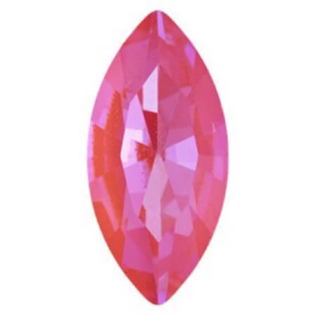 Krakovski Crystal Navette Fancy Stone 7x15mm ROSE Delite Fireglow