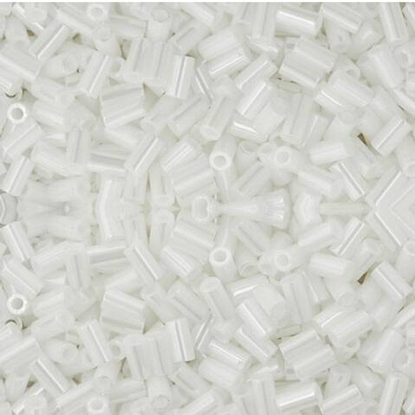 Toho BUGLE Seed Beads 3mm OPAQUE LUSTERED WHITE