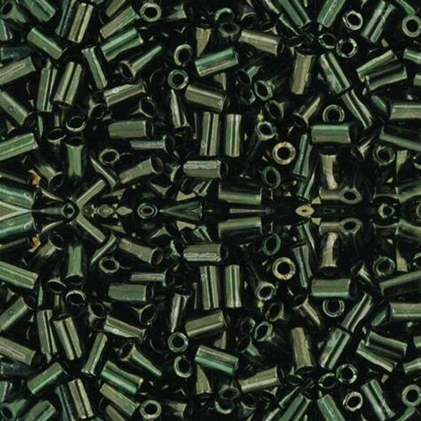Toho BUGLE Seed Beads 3mm HYBRID ANTIQUED METALLIC BLACK