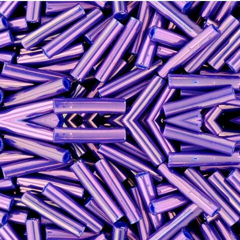 Toho BUGLE Seed Beads 9mm HIGHER METALLIC GRAPE