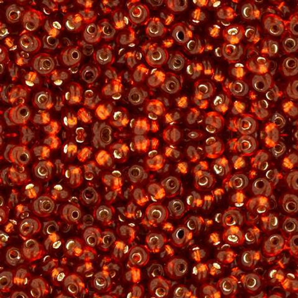 Toho MAGATAMA Seed Beads 3mm SILVER LINED BURNT ORANGE