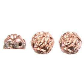 2-Hole ROSETA CABOCHON 6mm Czech Glass Beads Gold Capri Full