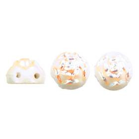 2-Hole ROSETA CABOCHON 6mm Czech Glass Beads AB Full