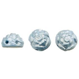 2-Hole ROSETA CABOCHON 6mm Czech Glass Beads Blossom-Forget-Me-Not Flower