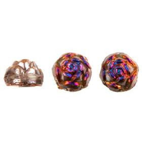 2-Hole ROSETA CABOCHON 6mm Czech Glass Beads Sliperit Full