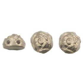 2-Hole ROSETA CABOCHON 6mm Czech Glass Beads Chatoyant-Antique Gold