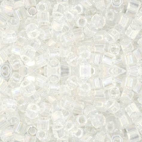Toho HEXAGON 8/0 Seed Beads TRANSPARENT RAINBOW CRYSTAL