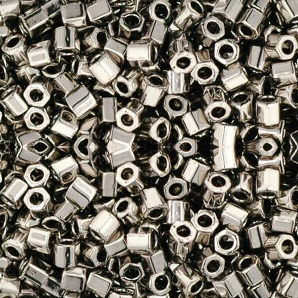 Toho HEXAGON 8/0 Seed Beads NICKEL