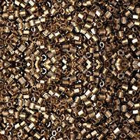 Toho HEXAGON 11/0 Seed Beads GOLD LINED BLACK DIAMOND