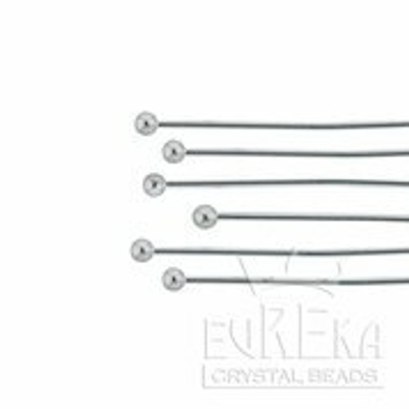 HEAD PIN 21 Gauge 1.5" w/2mm Ball Silver Color