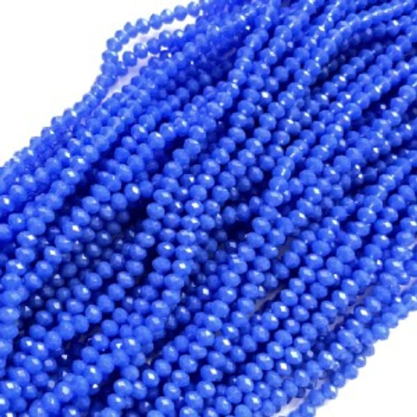 Chinese Crystal Rondelle Beads 3x2mm PERIWINKLE BLUE