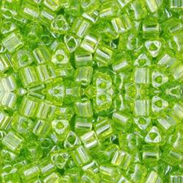 Toho TRIANGLE 8/0 Seed Beads TRANSPARENT LUSTERED LIME GREEN