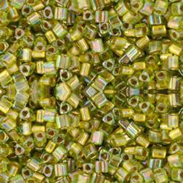 Toho TRIANGLE 11/0 Seed Beads GOLD LINED RAINBOW PERIDOT