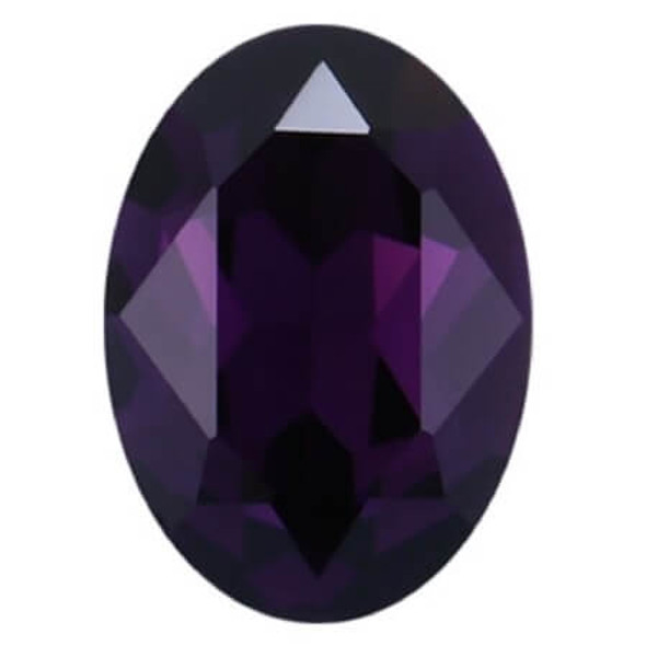 Krakovski Crystal Oval Stone 10x14mm AMETHYST