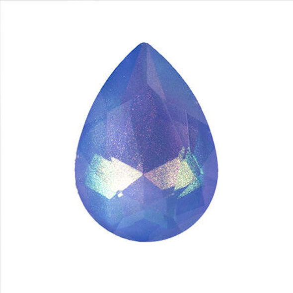 Krakovski Crystal Tear Drop 10x14mm LT. SAPPHIRE AB GLITTER