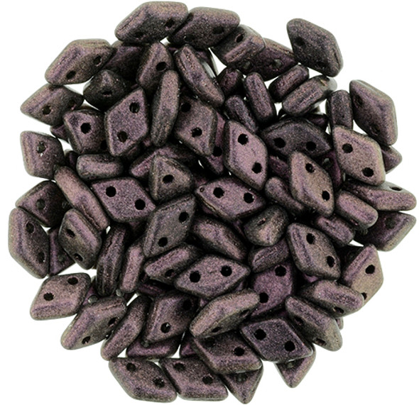 2-Hole Diamond Beads POLYCHROME PINK OLIVE